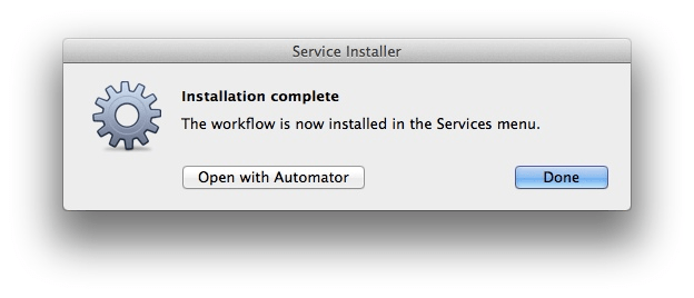service installer complete